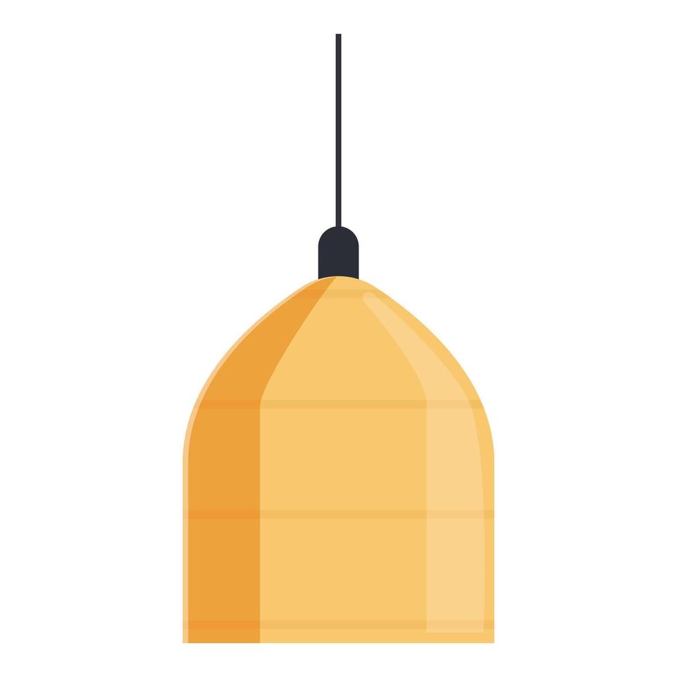 Modern hanging ceiling lamp illuminating empty space vector