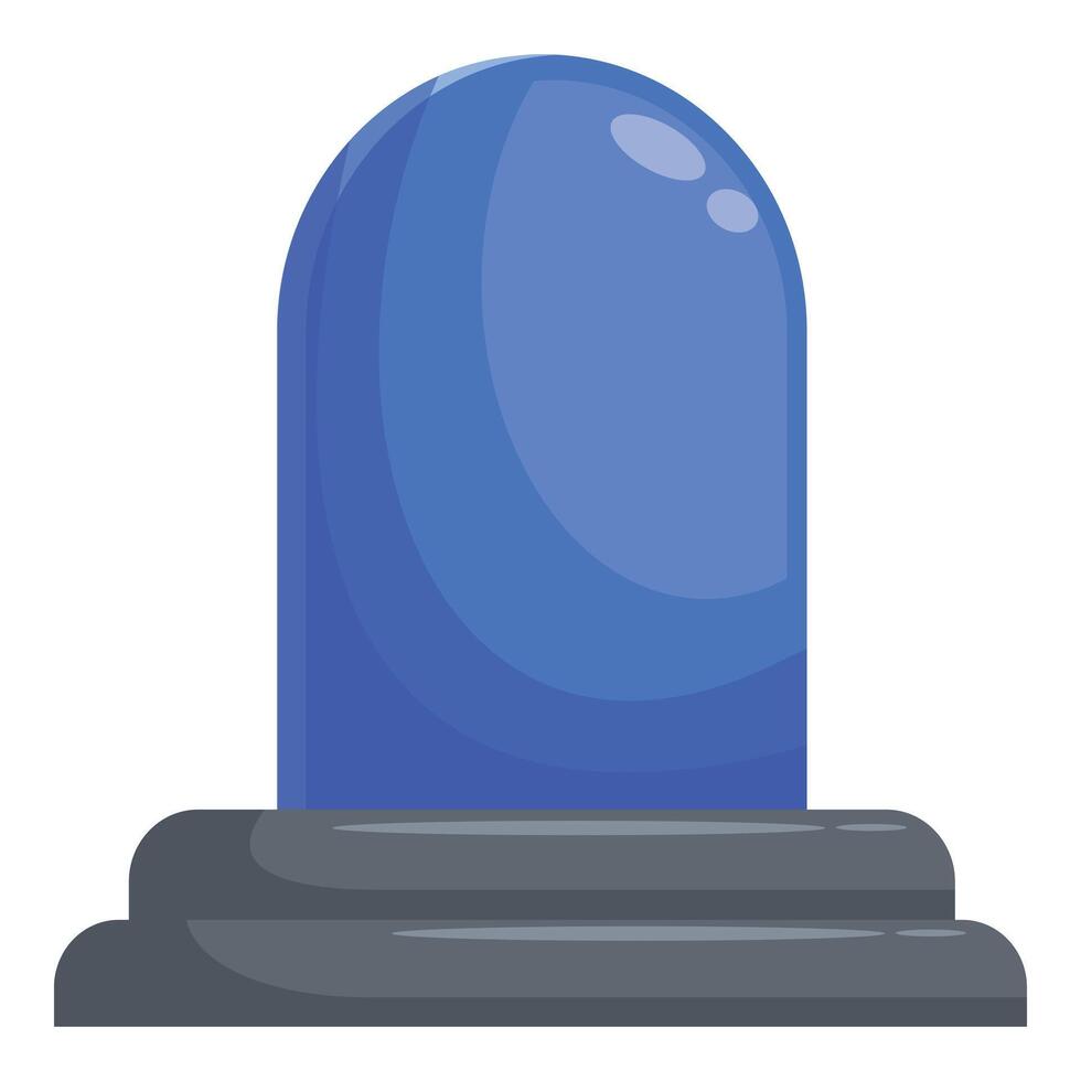 Flashing blue emergency light on a grey base is blinking vector