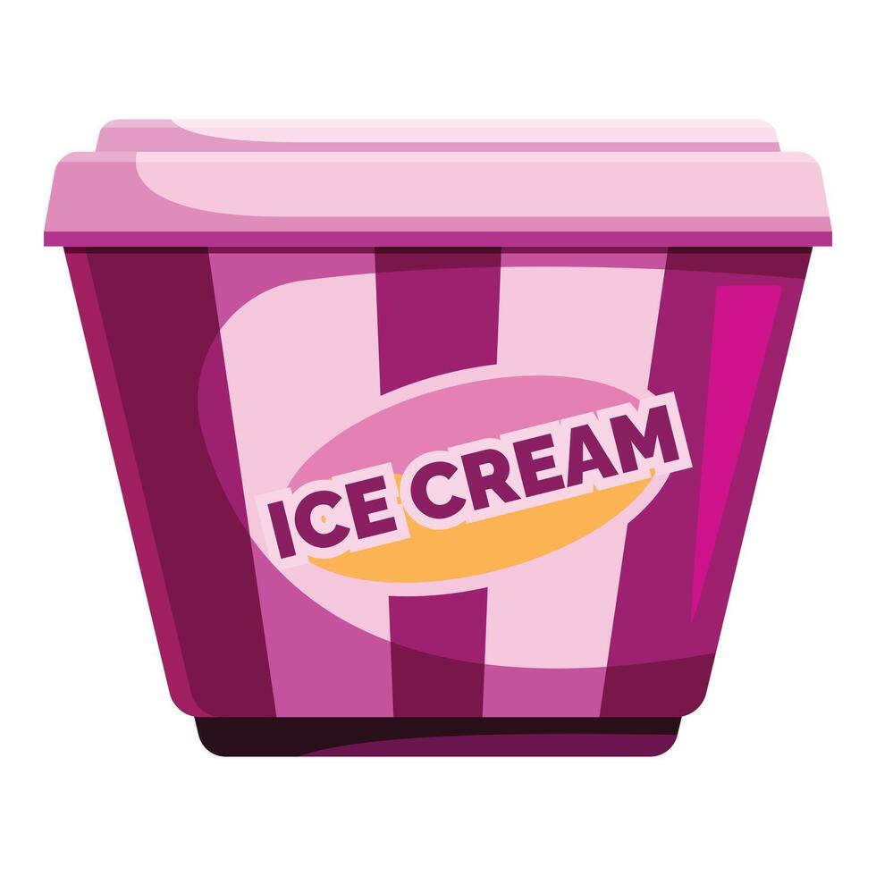 Pink and purple ice cream cup with lid, ready to be filled vector