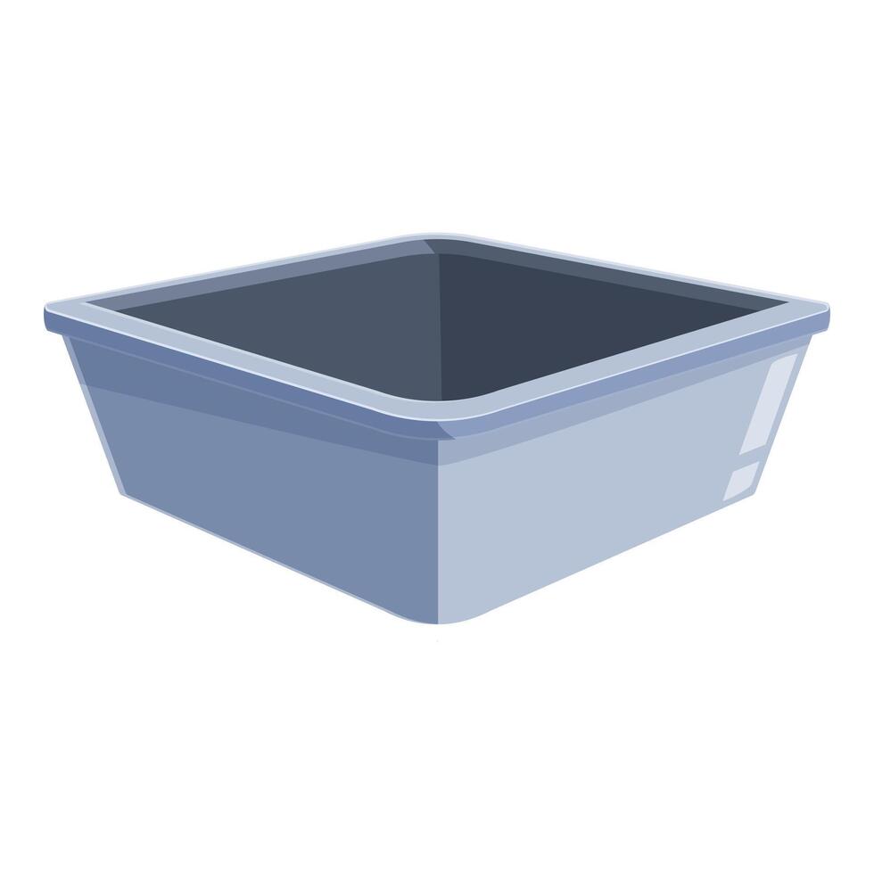 Empty plastic basin maintaining hygiene and cleanliness vector