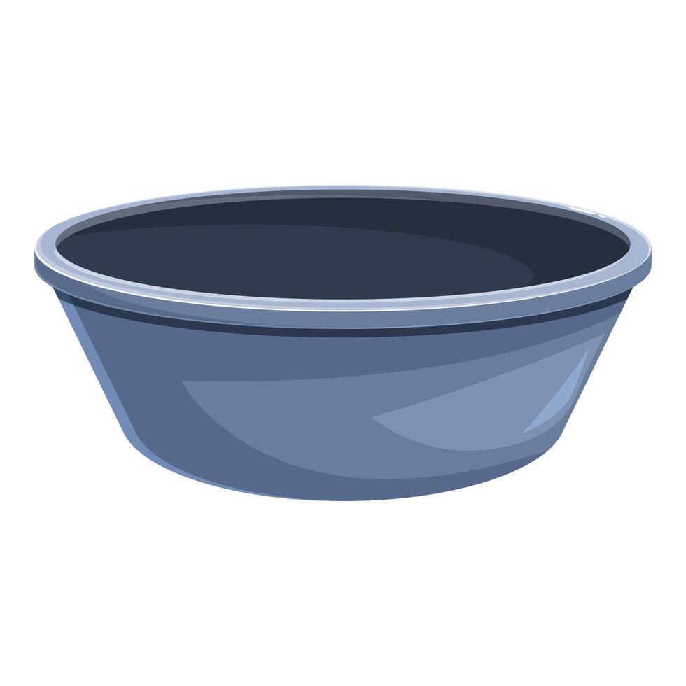 Empty plastic basin isolated on white background for various domestic purposes vector