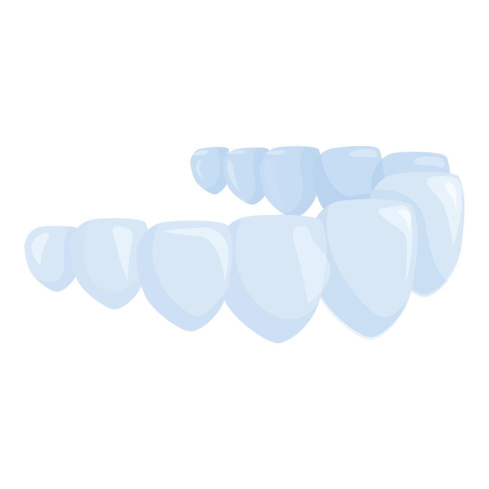 Invisible plastic aligner for correcting teeth position is improving dental health vector