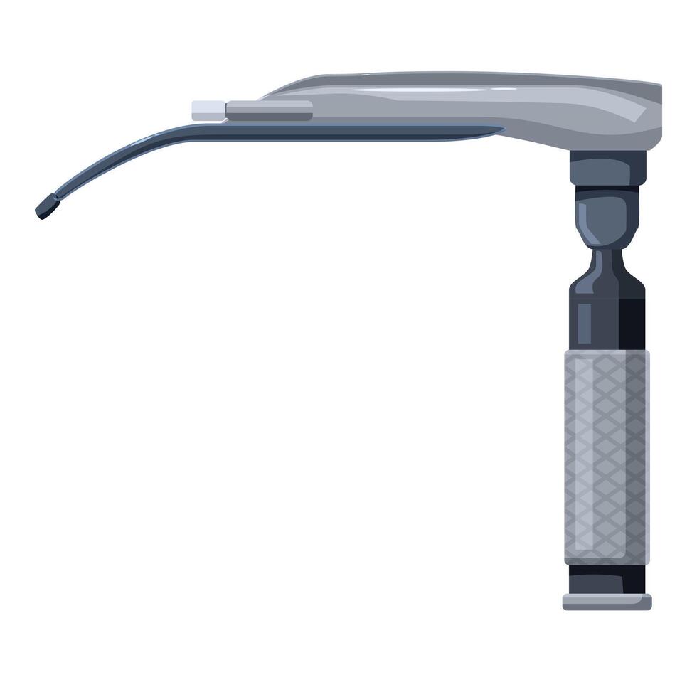 Laryngoscope being held for intubation during surgery assisting breathing vector