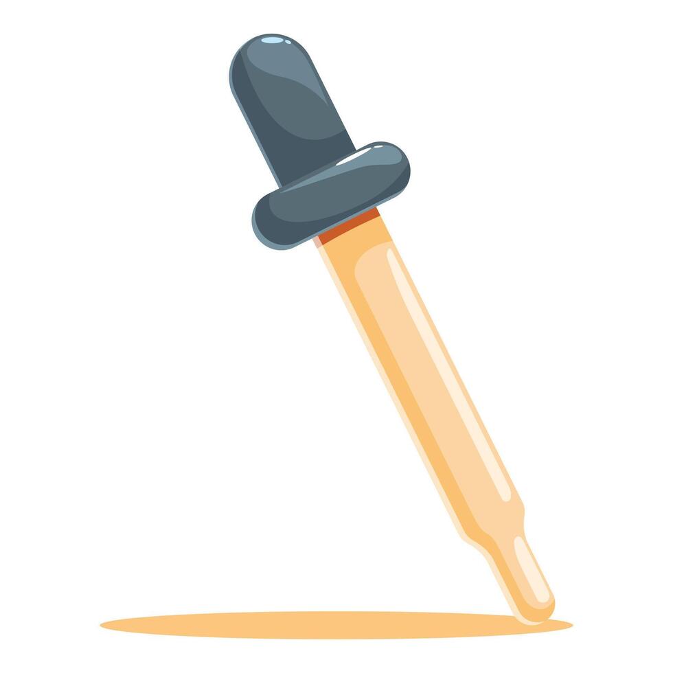 Pipette casting shadow on white background vector