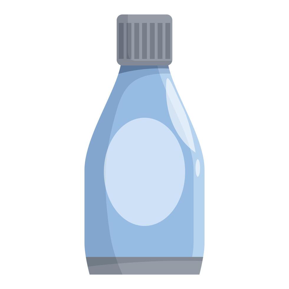 Light blue plastic bottle with blank label and gray screw cap vector