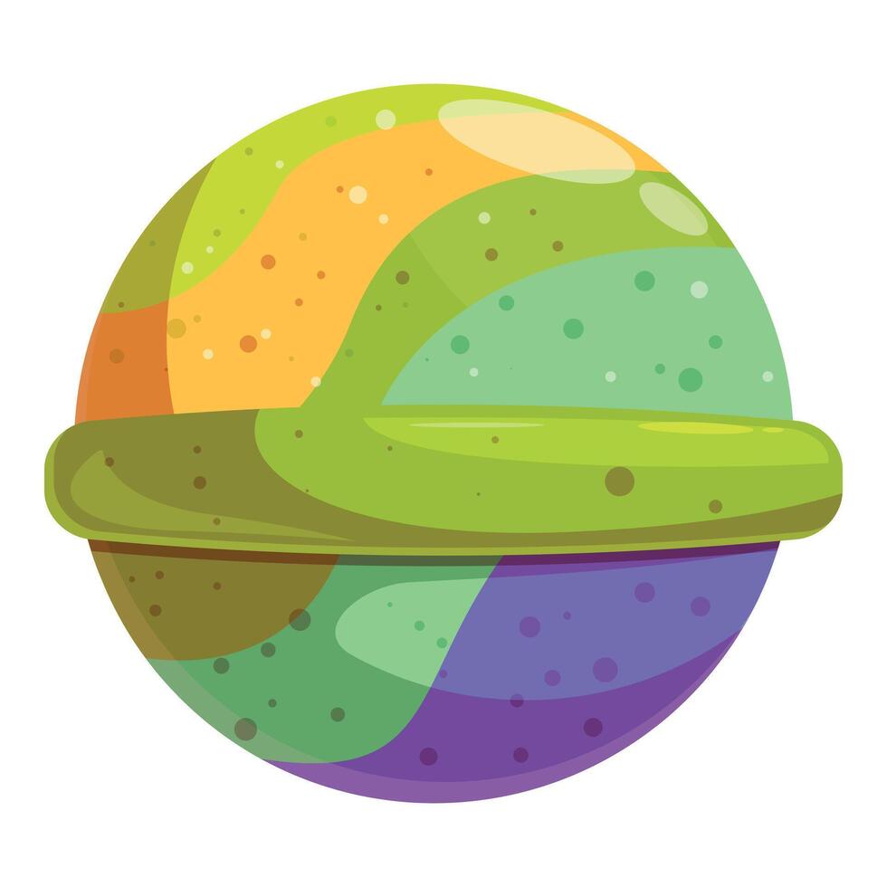 Round colorful candy showing swirls of different flavors vector
