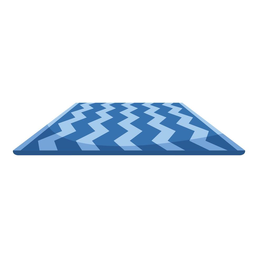 Soft blue carpet with zigzag pattern creating cozy atmosphere vector