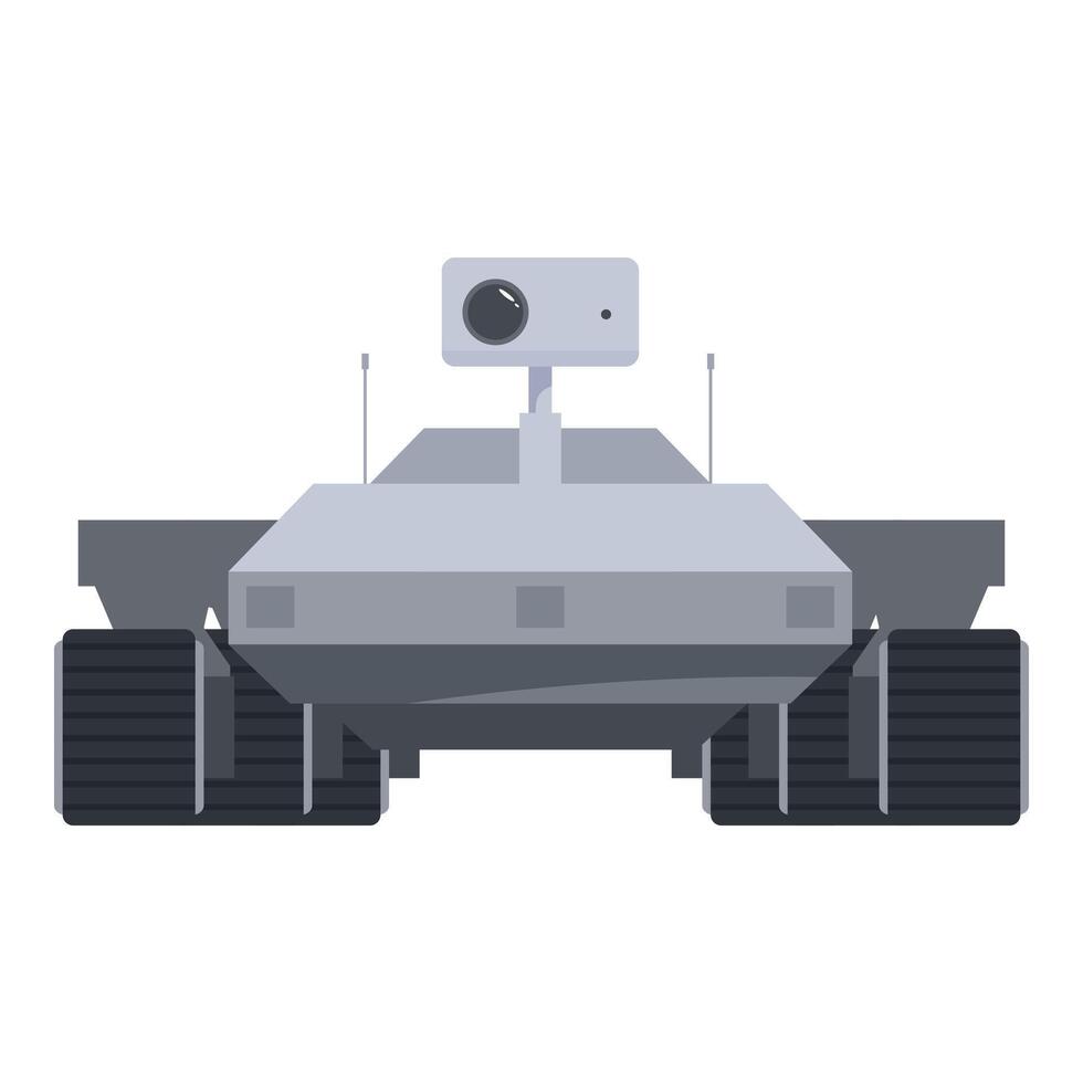 A robot with a camera on top of it vector