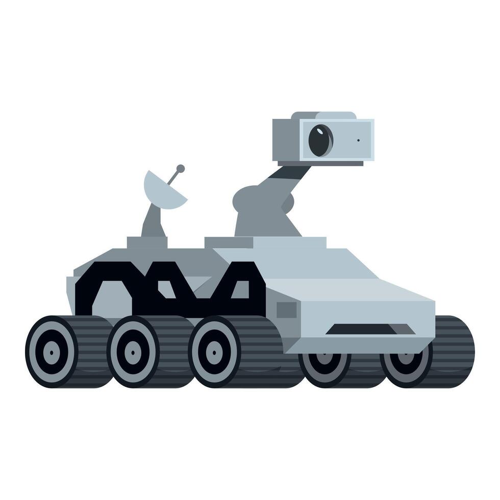 An illustration of a robot with a camera on top vector