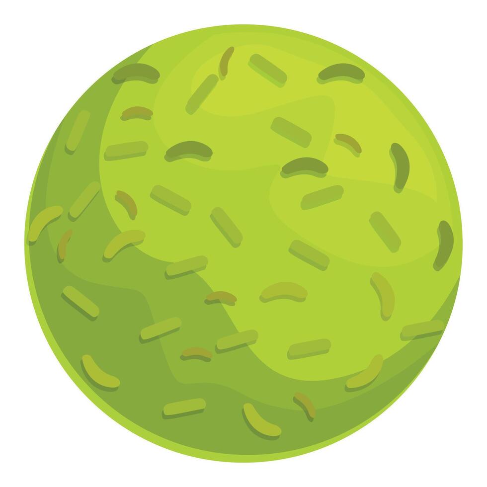 Green planet covered with bacteria and microorganisms vector