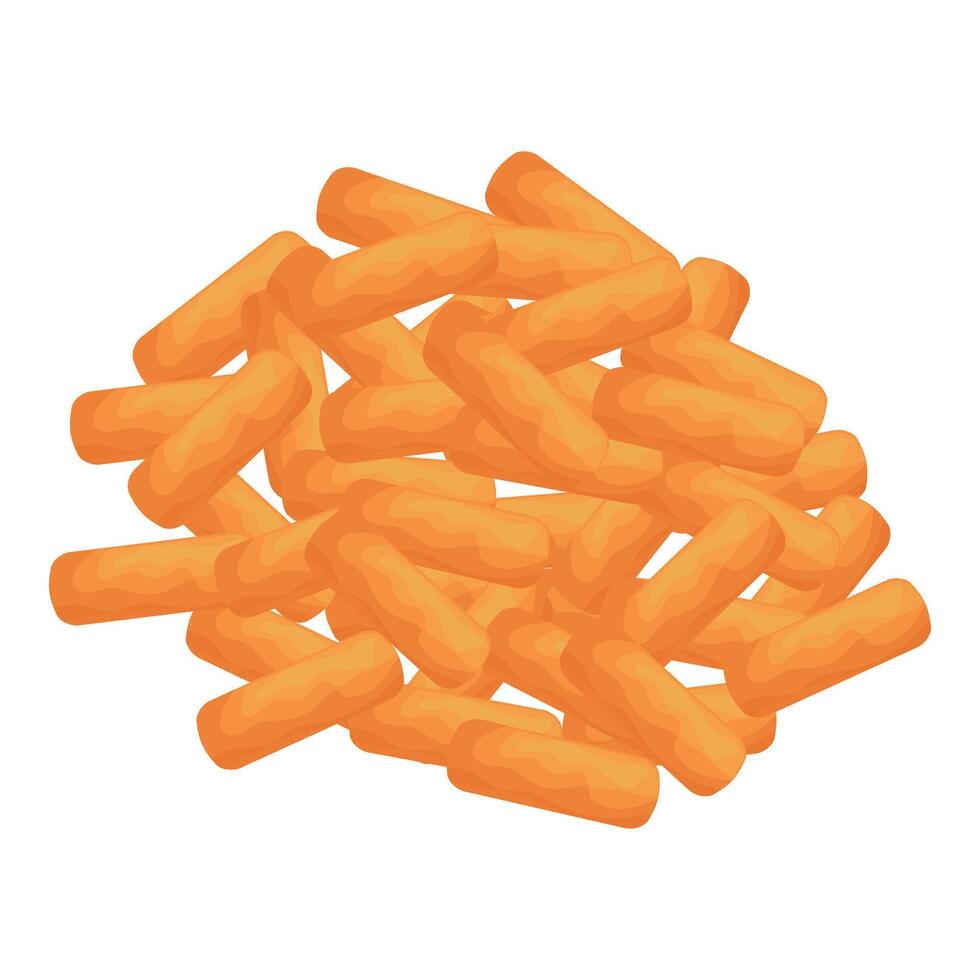 Pile of crunchy breaded mozzarella sticks creating appetizing snack vector