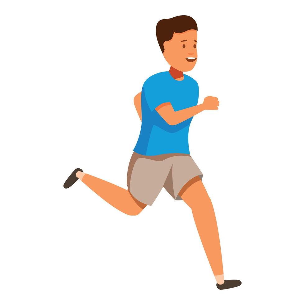 A man is running in a cartoon style vector