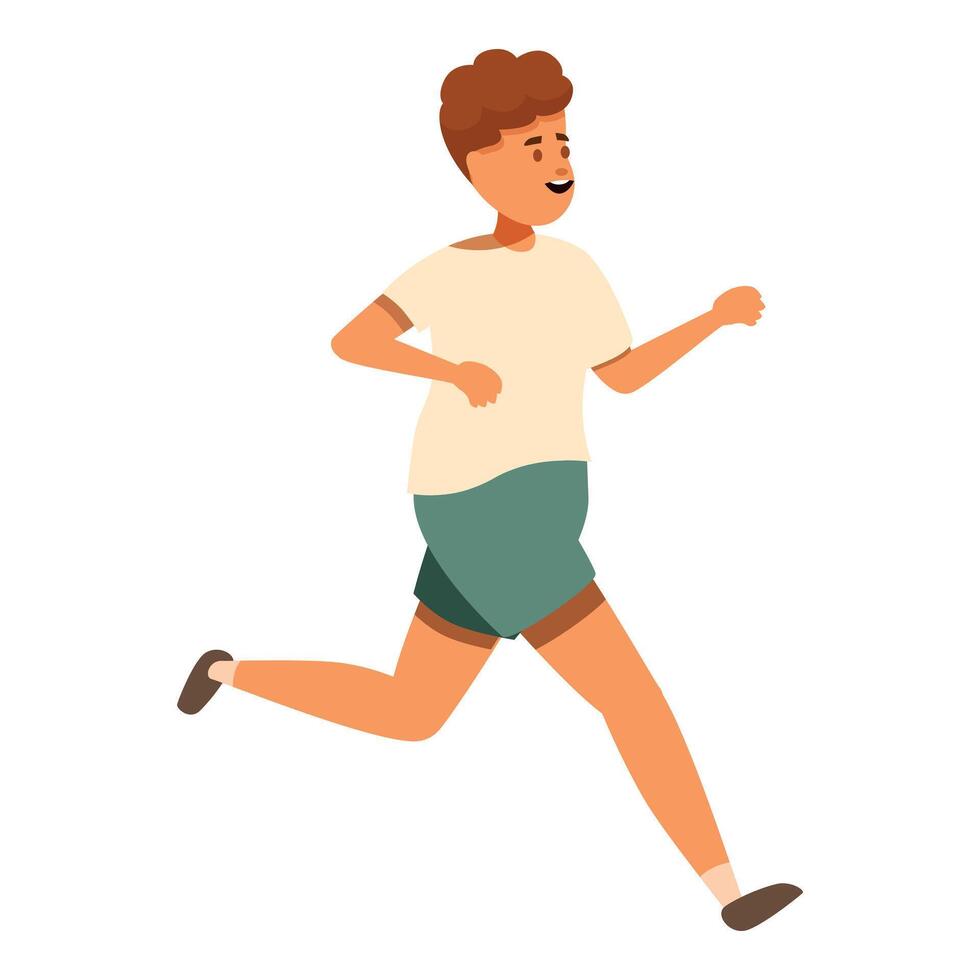 A man is running in the cartoon style vector