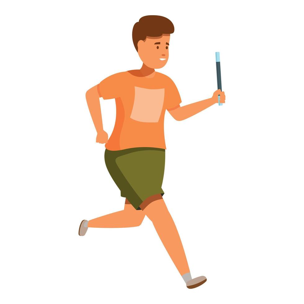 A man running with a toothbrush in his hand vector