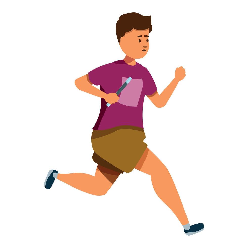 A man running with a pen in his hand vector