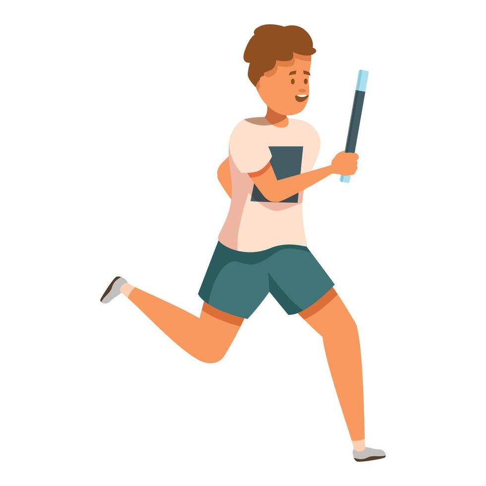 A man is running with a bat in his hand vector
