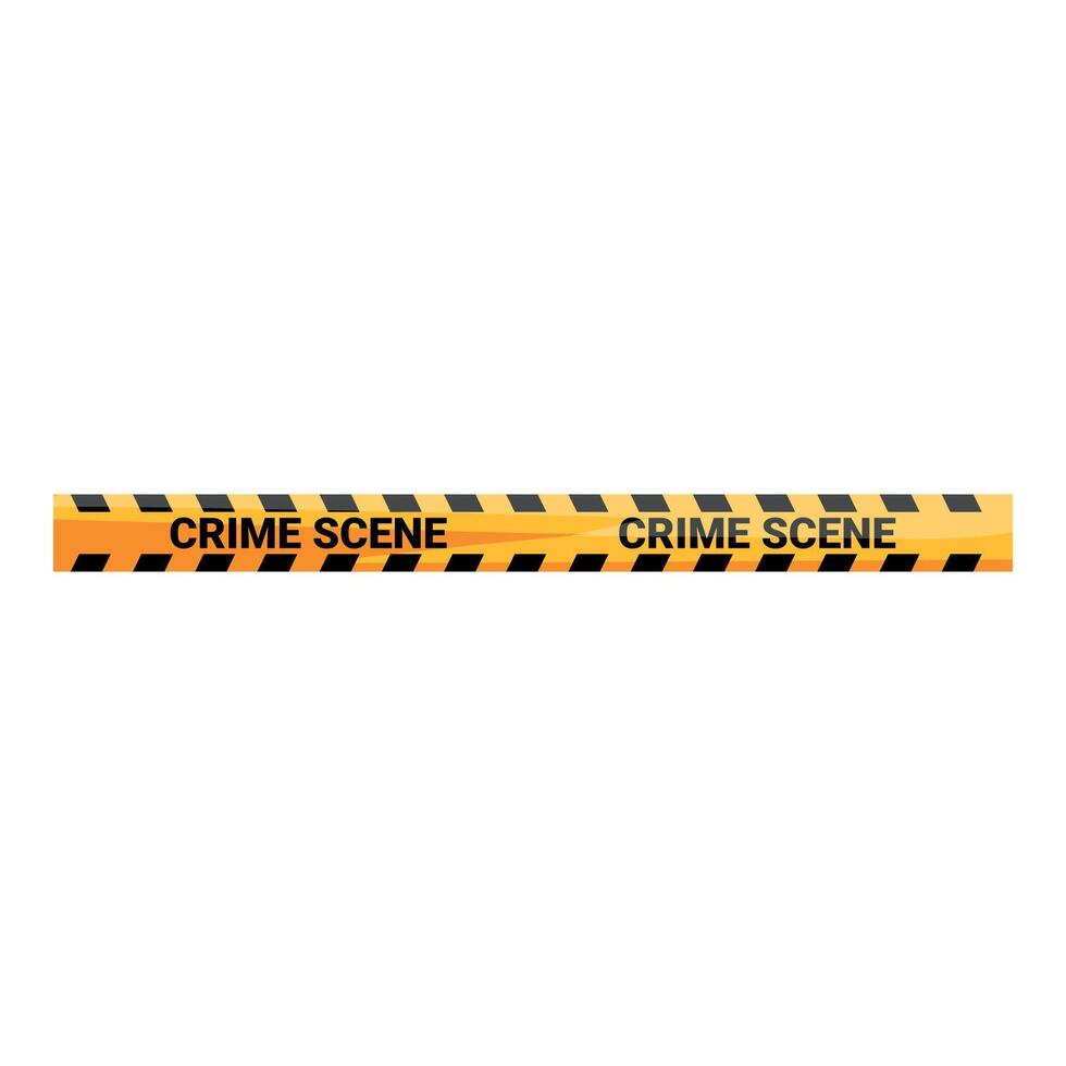 Yellow crime scene tape restricting access to restricted area vector