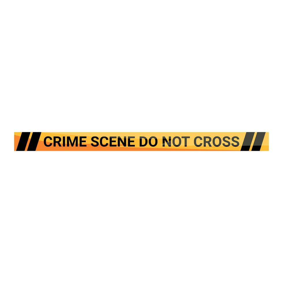 Crime scene tape restricting access to restricted area vector
