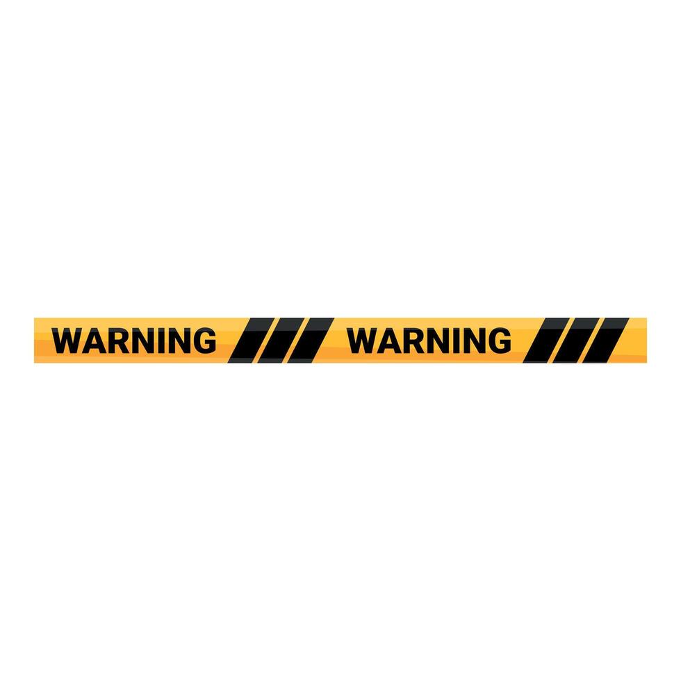 Yellow warning tape signalling danger or caution vector