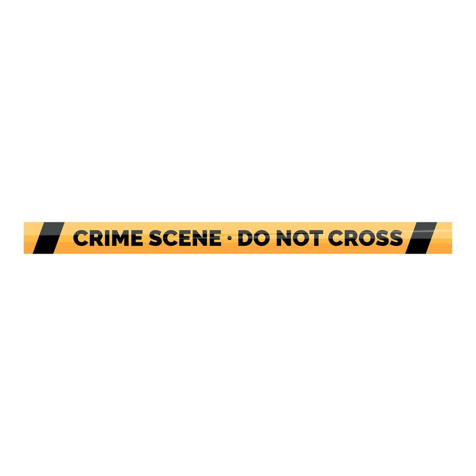 Crime scene tape stretched across frame, preventing access vector