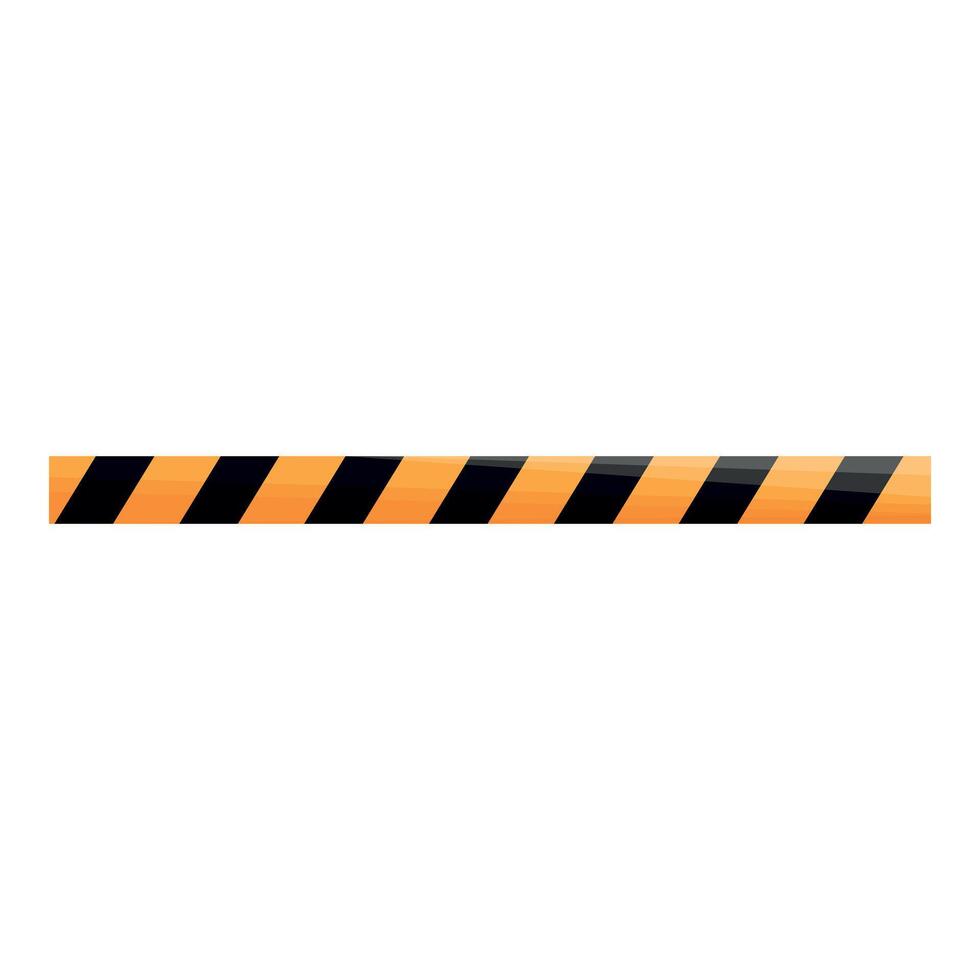 Black and yellow striped caution tape isolating area representing danger vector