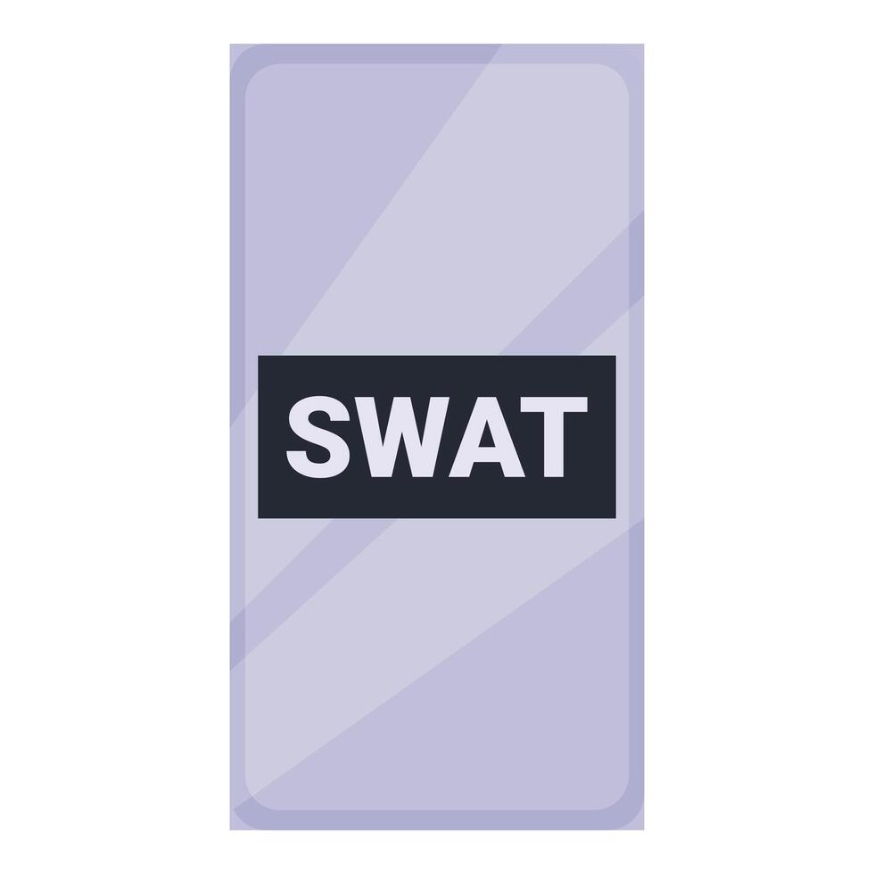 Swat team shield protecting from danger during critical operations vector