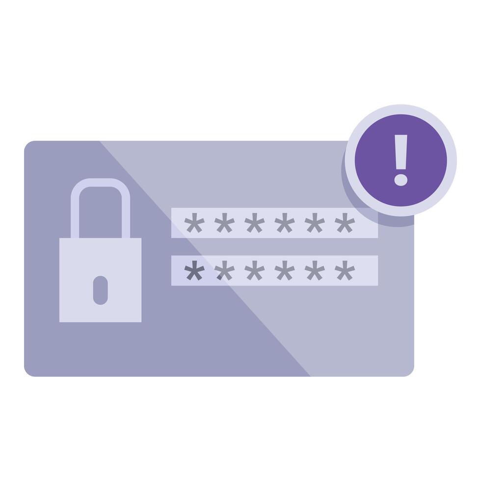 Password security alert showing access denied and padlock vector