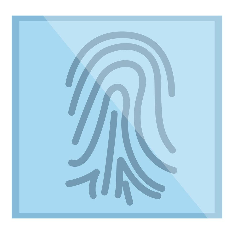 Fingerprint access showing identity and security vector
