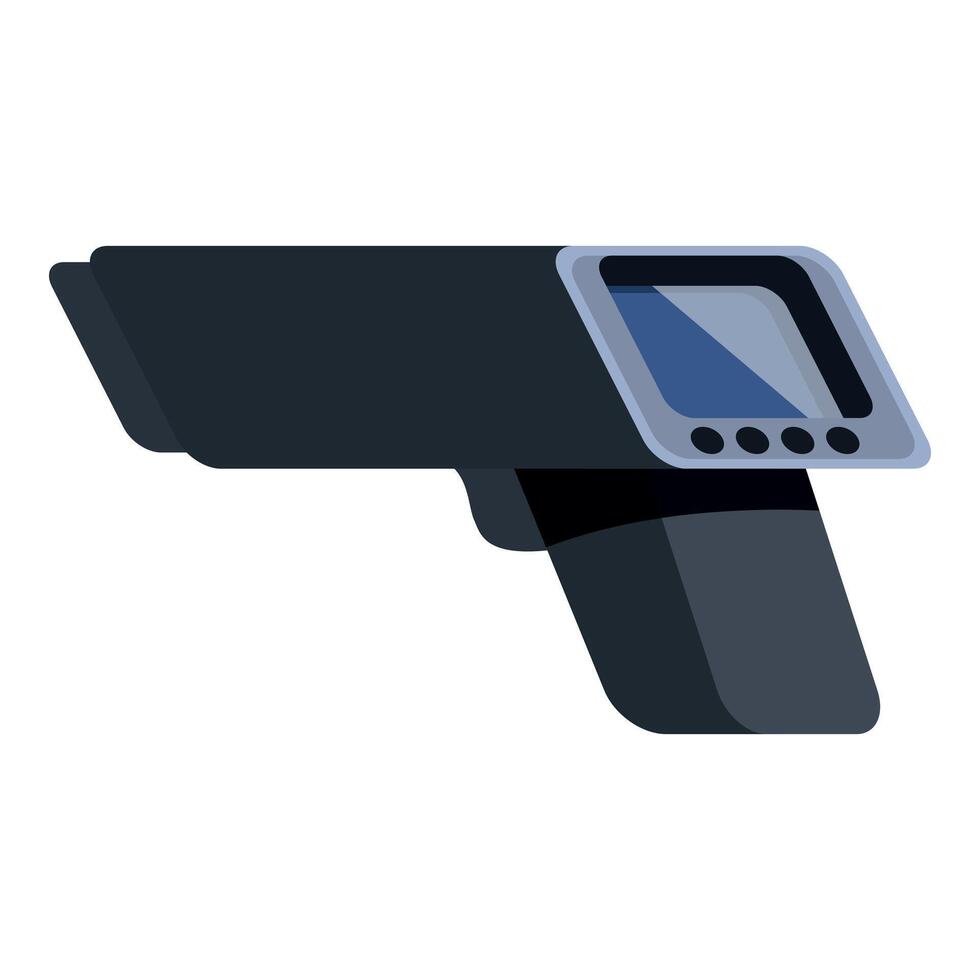 Digital infrared thermometer showing temperature on display vector