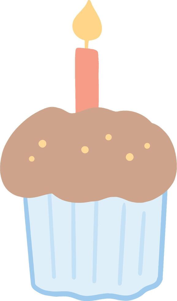 Birthday cupcake collage with candles vector