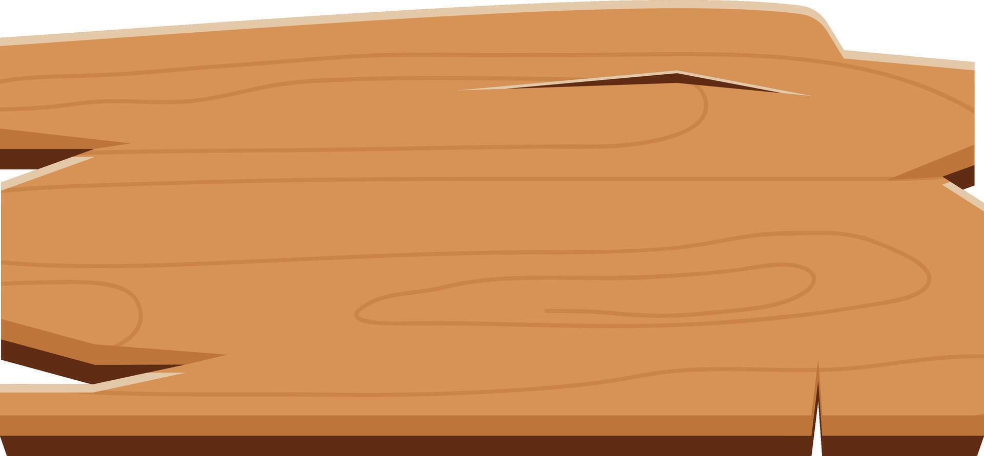 Wooden Sign Board. Flat Illustration. vector