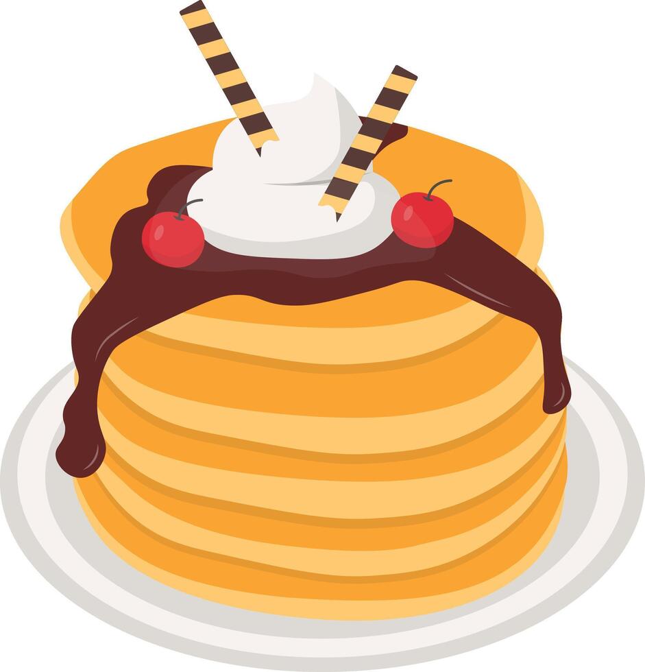 Pancake Stack Illustration vector