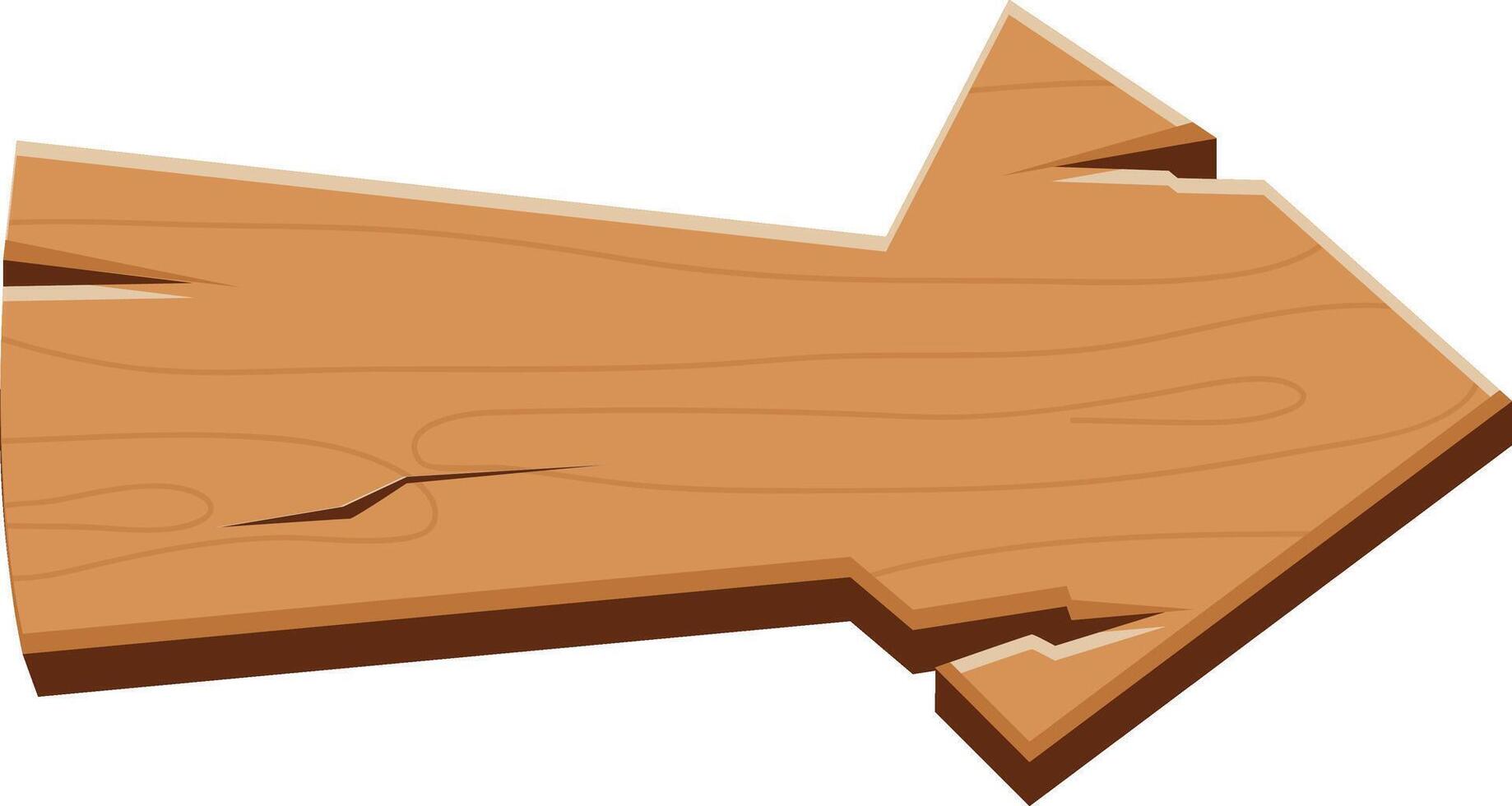 Wooden Sign Board with Flat Design vector