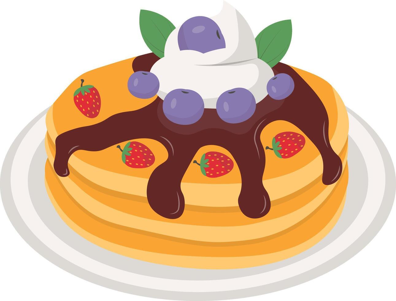 Pancake Stack Illustration. World Pancake Day vector