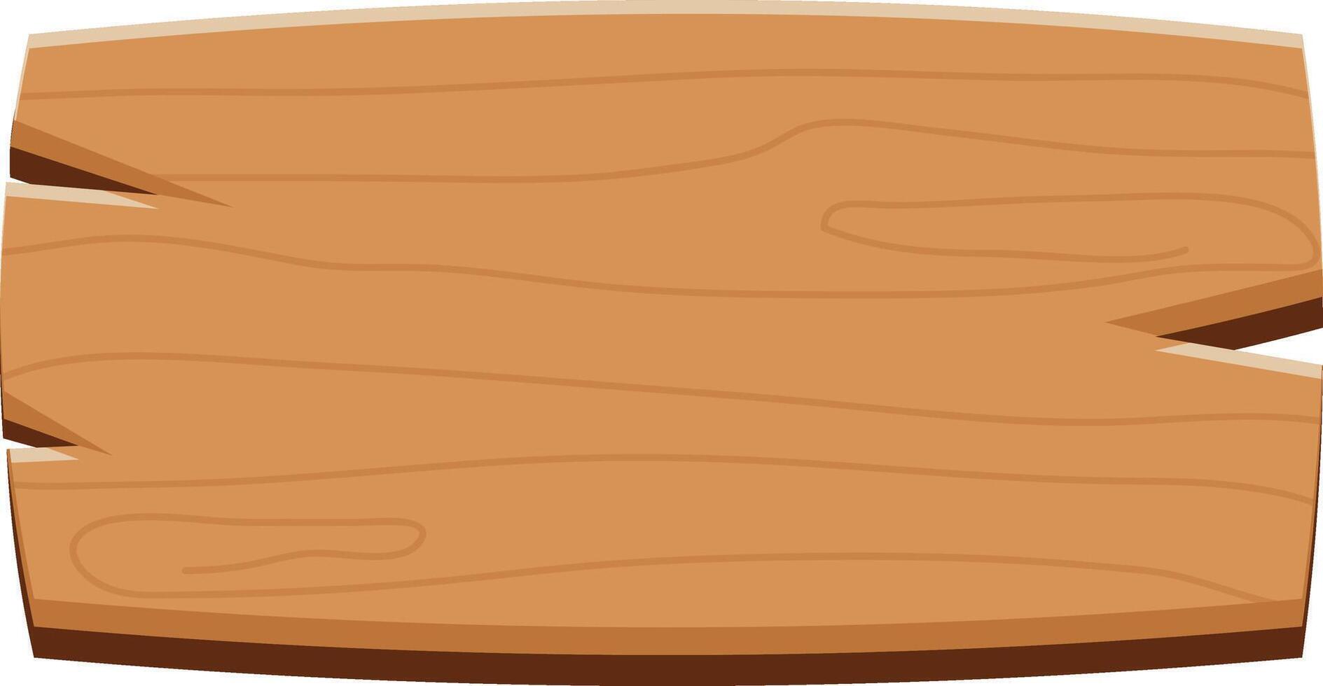 Wooden Sign Board on White Background. vector