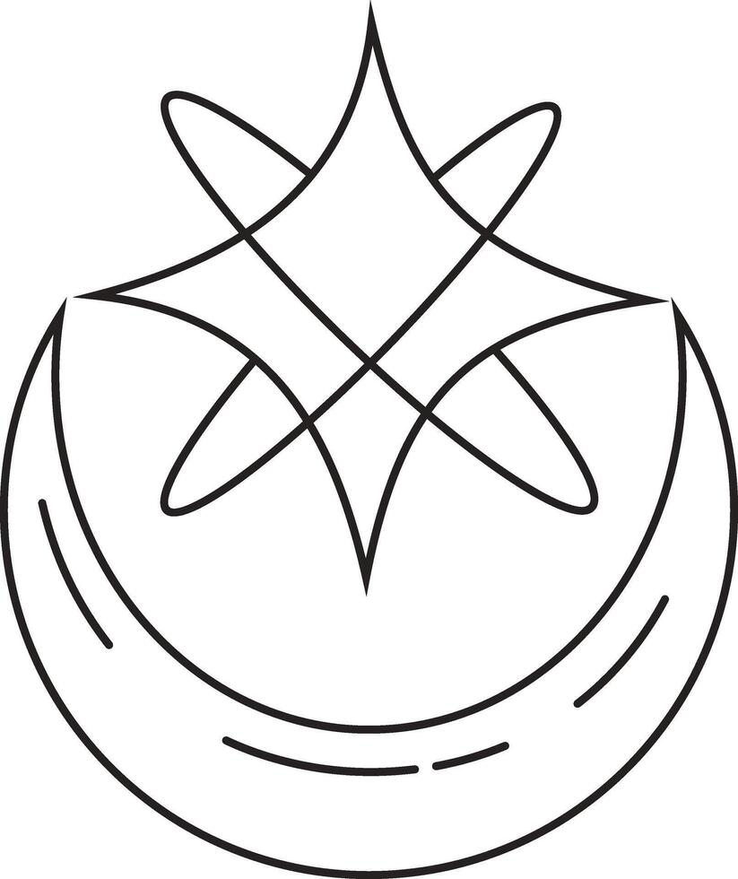 Illustration of Mystical Celestial with Simple Design. vector