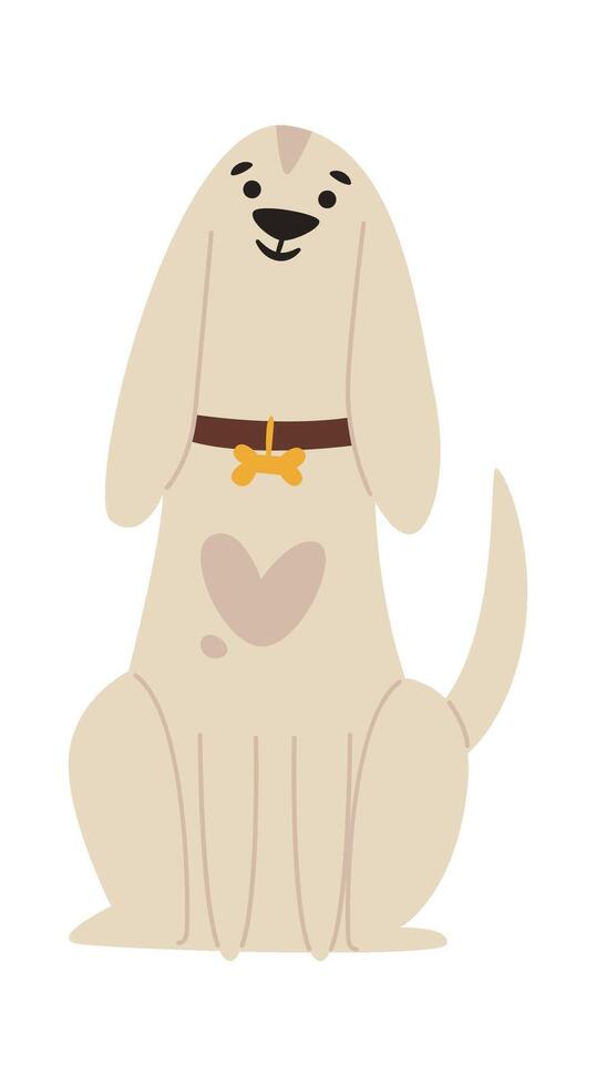 Dog With Collar vector
