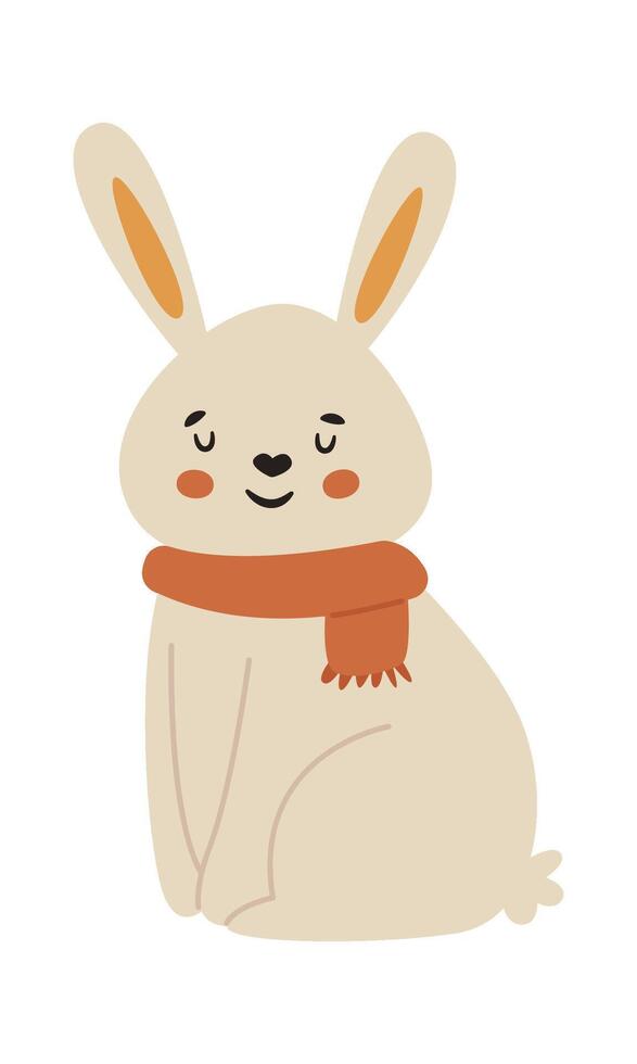 Rabbit With Scarf vector
