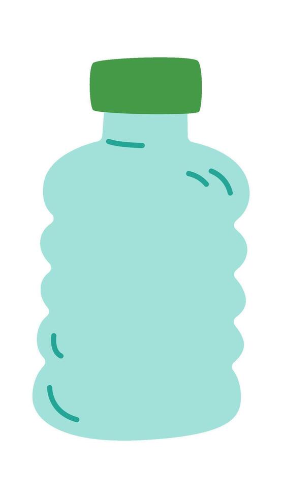 Plastic Bottle Illustration Flat Illustration Hand Drawn Icon vector