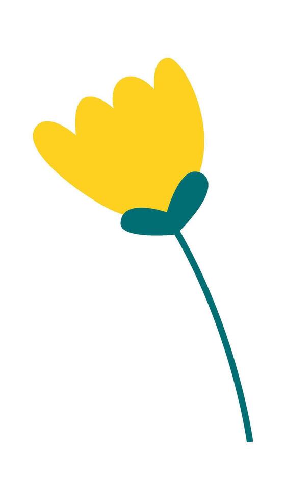 Flower On Stem Illustration vector