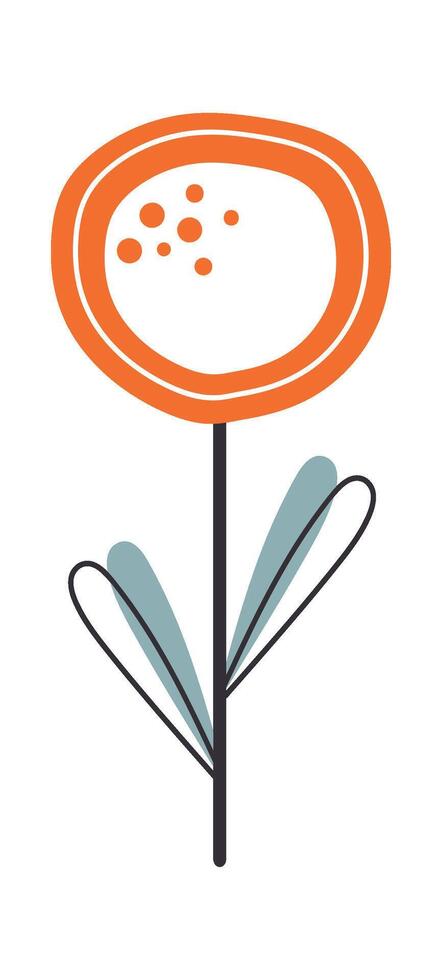 Abstract Round Flower vector
