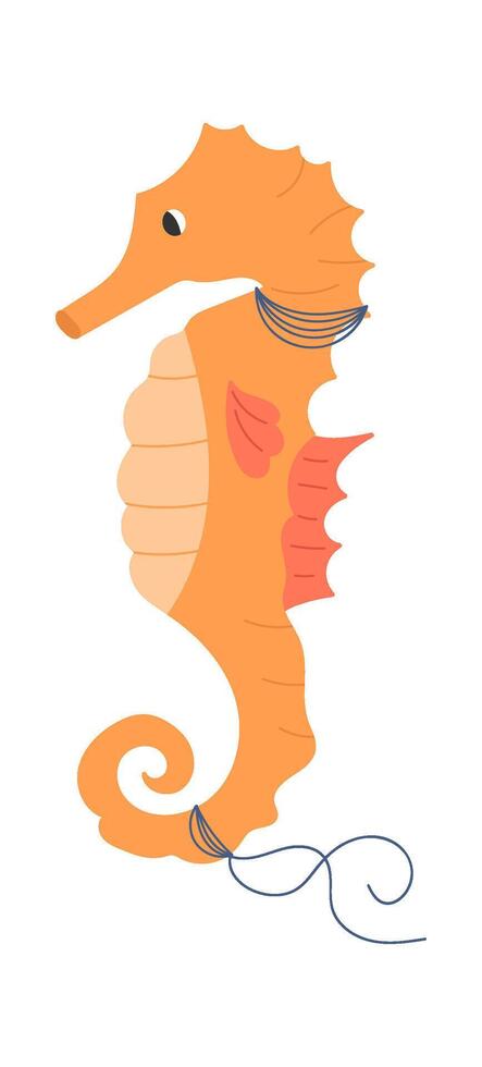 Seahorse Suffer From Waste vector