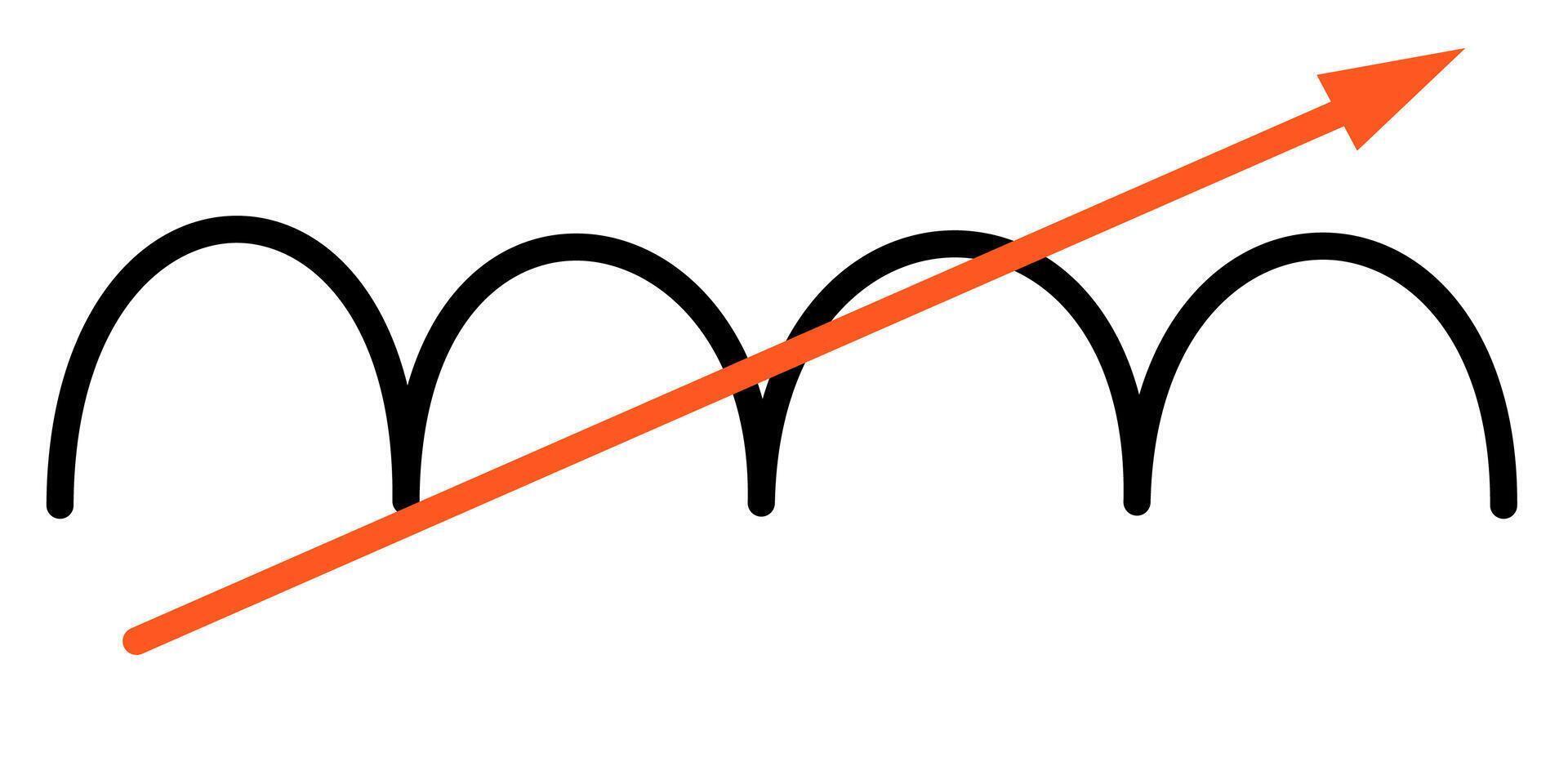 variable inductor símbolo - electrónico componente con ajustable inductancia vector