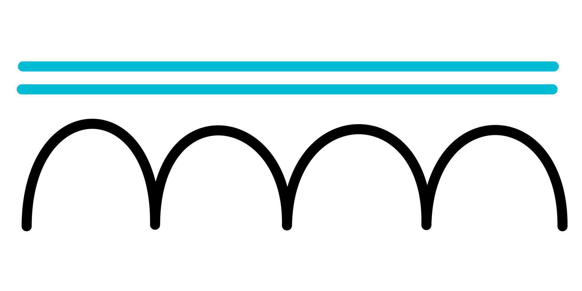 Electrical Inductor Symbol with Core - Basic Circuit Diagram Element vector