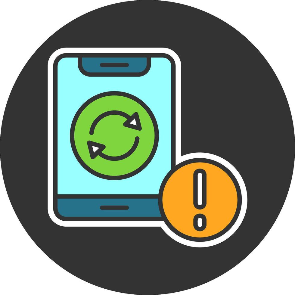 Sync Notification Grey Circle Icon vector