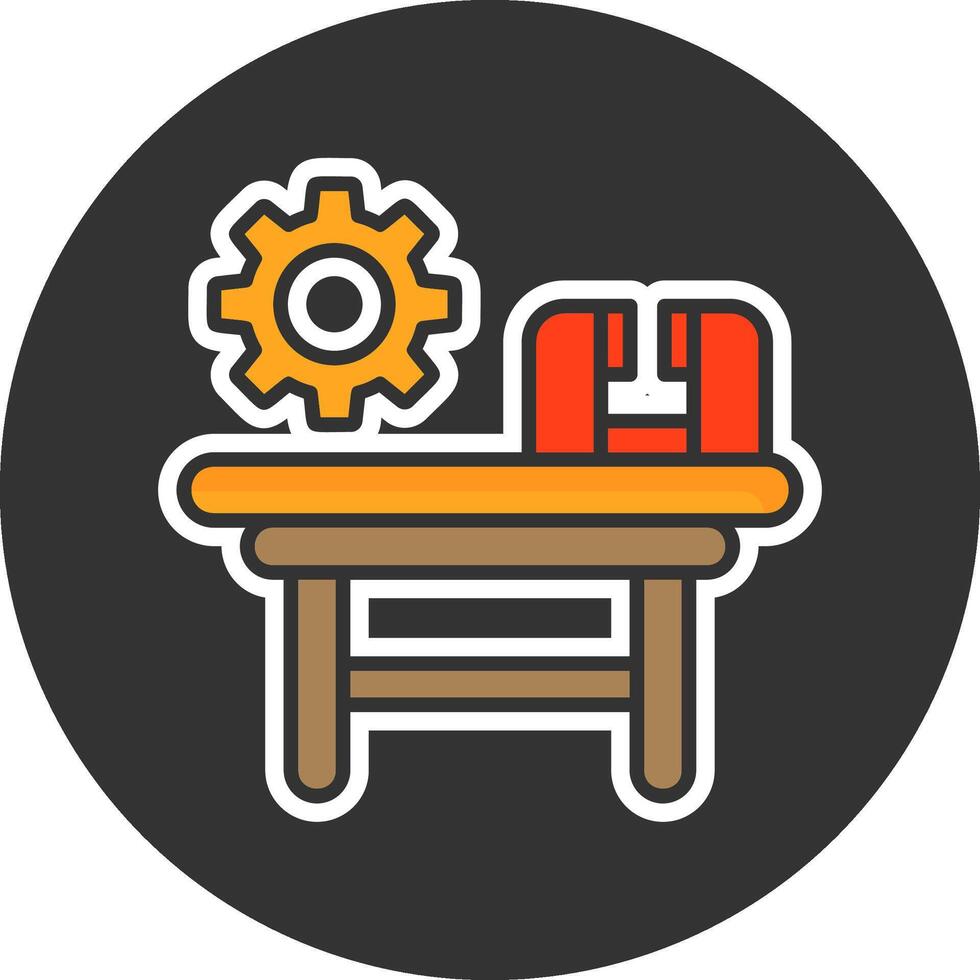Workbench Grey Circle Icon vector