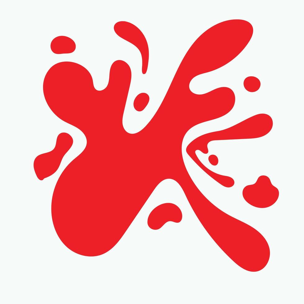 Abstract red liquid shape with flowing organic blob and splash design. Perfect for digital art, posters, branding visuals, motion graphics, and modern fluid backgrounds. vector