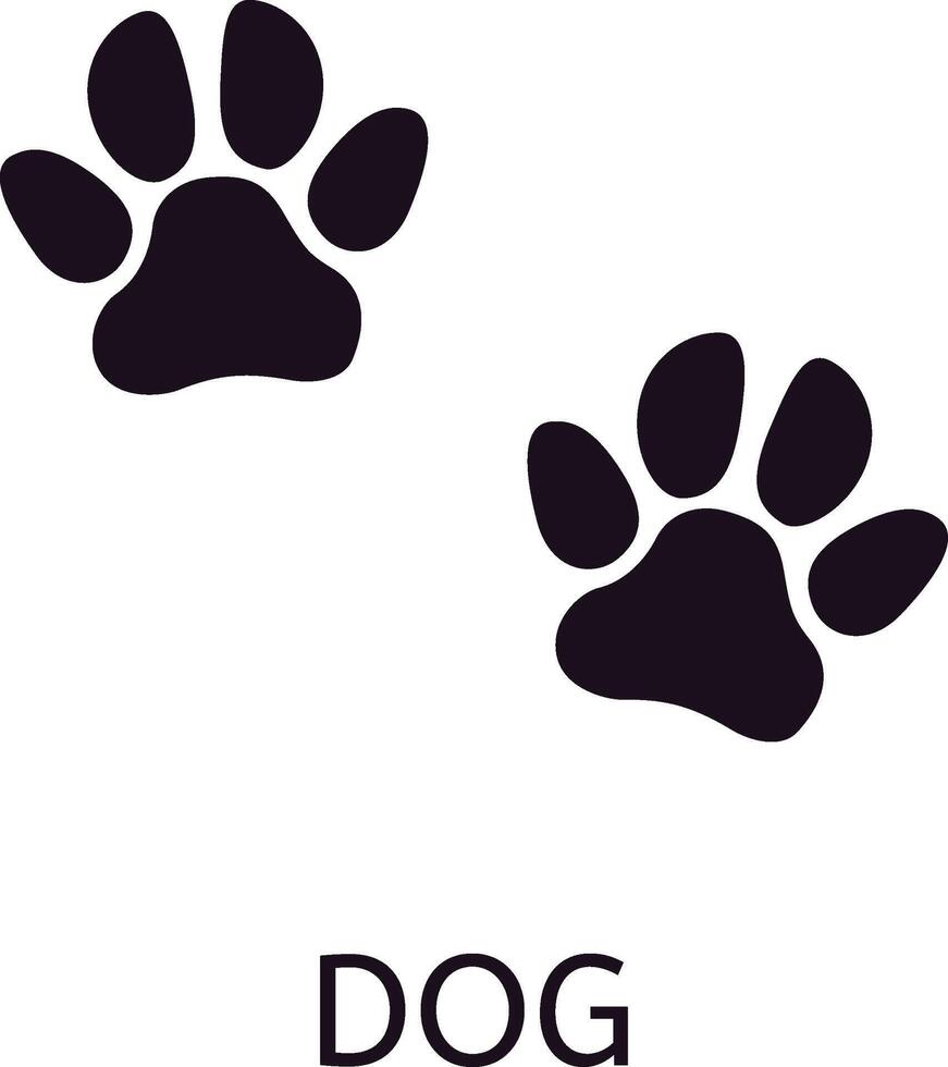 Displaying two black paw prints, illustrating an animal's journey through the wilderness, evokes the essence of wildlife and the beauty of nature in a strikingly simple manner vector