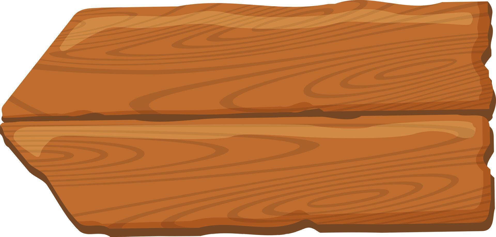 Wooden arrow sign pointing right, crafted from two planks featuring natural wood grain and knots, isolated against a clean white background, serving as a rustic directional guide vector
