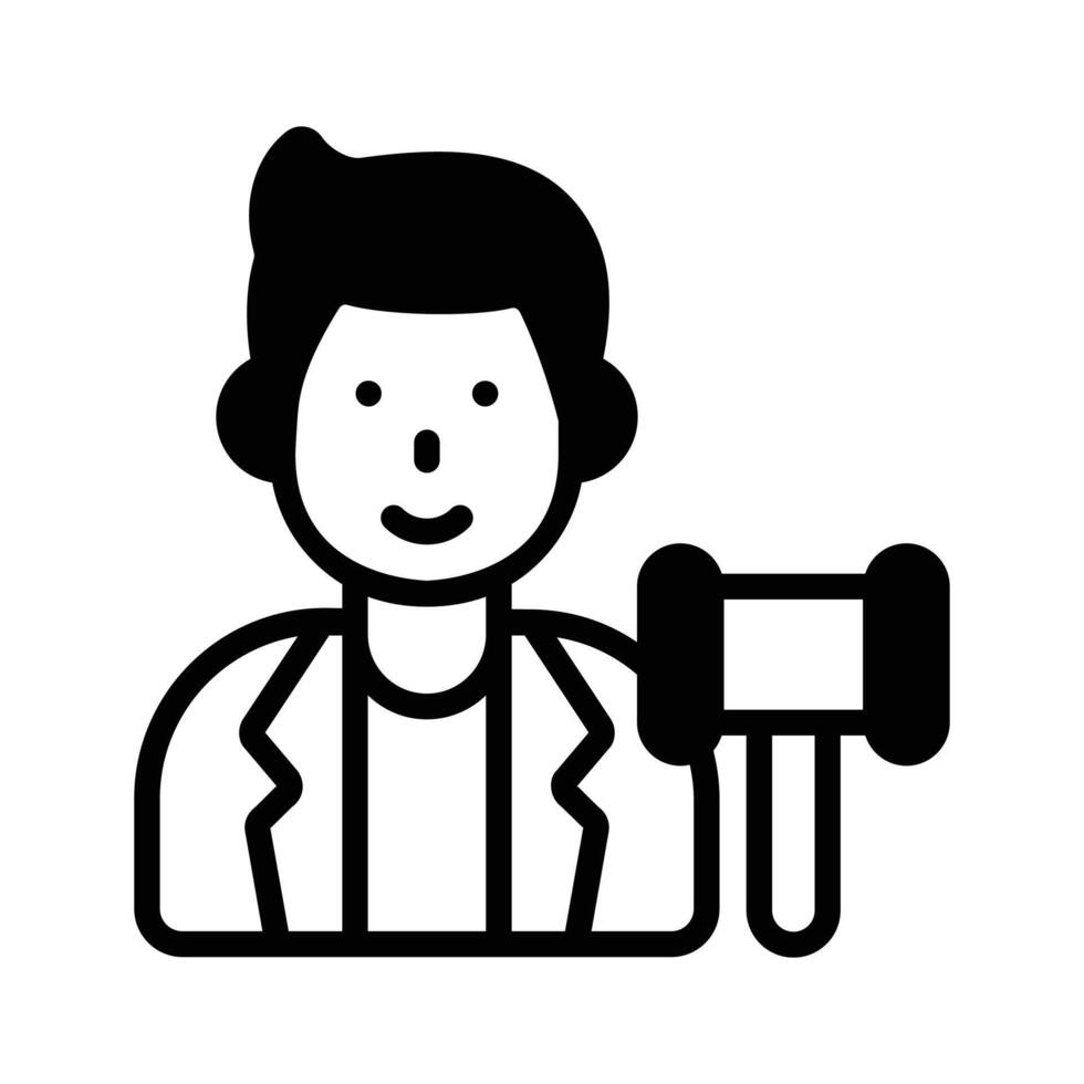 A captivating glyph icon of senior court judge. vector